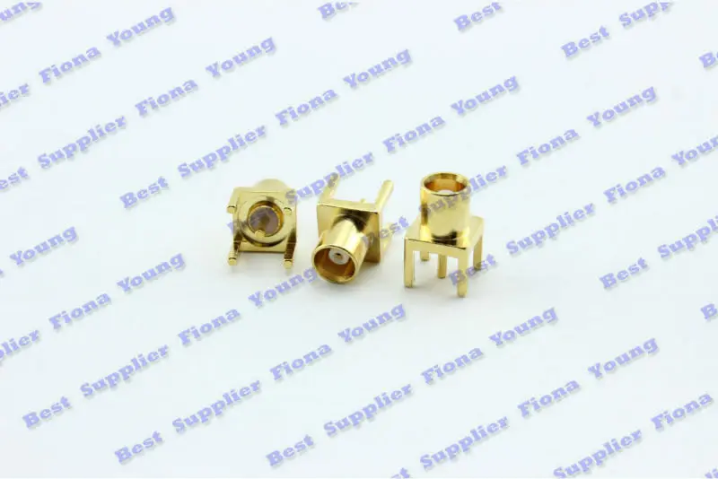 50pcslot Оптовая Продажа РФ коаксиальный Прямо Goldplated Разъем MCX женский печатного