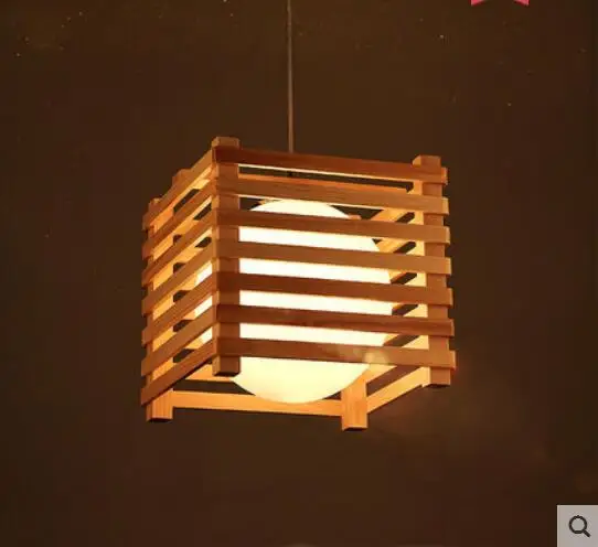 

Modern minimalist chandelier single head oak wood chandelier restaurant clothes shop decoration lights