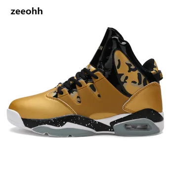 

zeeohh Men Professional Basketball shoe High Top Gym Trainer Boots Ankle Outdoor Athletic Large Size Breathable Male Sneakers