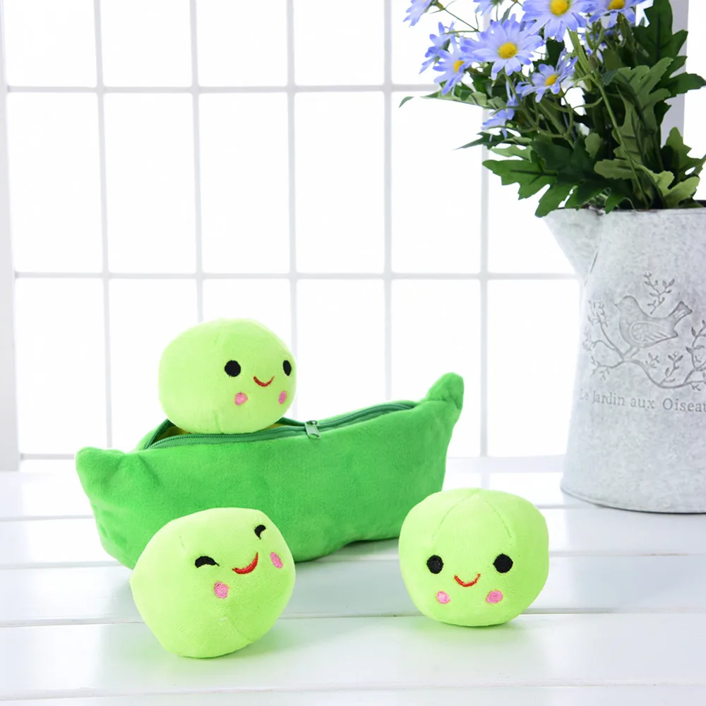 40CM Cute Pea Stuffed Plant Doll Kids Baby Plush Toy High Quality
