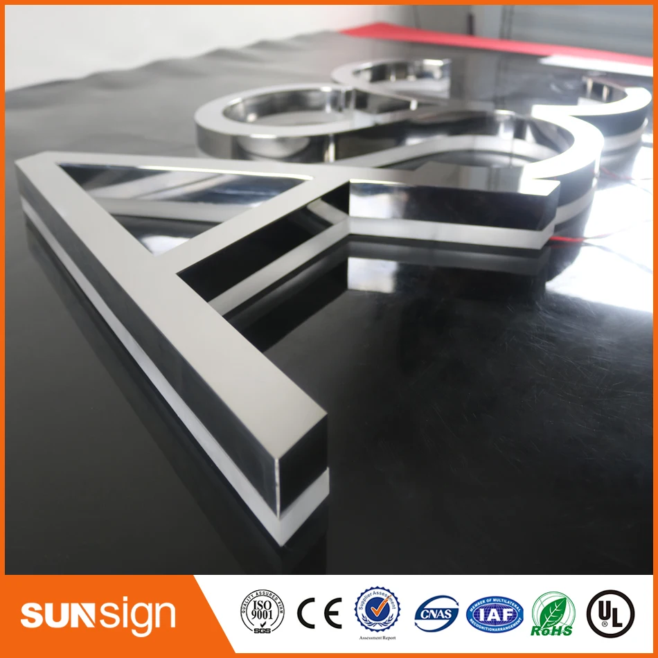 Купить цвет золотистый буквы с подсветкой логотип знак вывесок буквы из ...