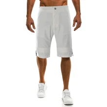 Для мужчин s шорты для женщин Повседневное сжатия личности шить мужской мужские шорты Карго Лен модные короткие летние