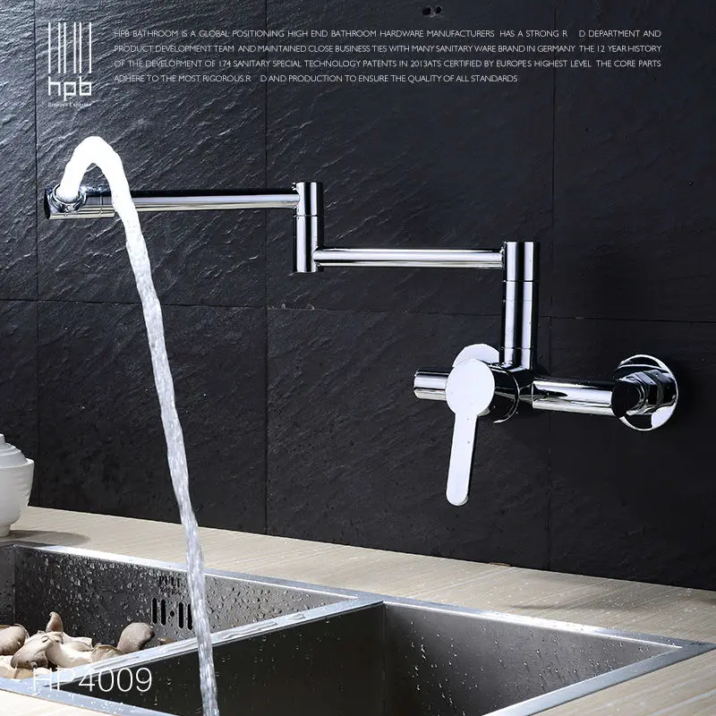 Brass Morden Folding Kitchen Faucet Mixer Tap Bathroom Sink Hot and Cold Torneira de Cozinha HP4009