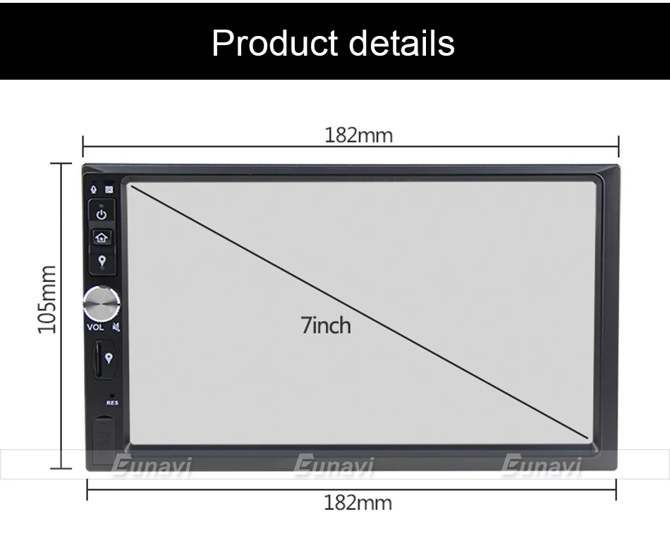 Excellent Eunavi 2 Din 7 inch Android 9.0 Car Radio Stereo Multimedia GPS Navigation TDA7851 WiFi Bluetooth 1024*600 touch Screen no dvd 25