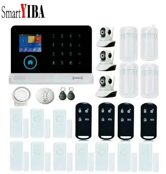 SmartYIBA APP Control font b Alarm b font Systems Security Home WIFI Camera Smoke font b
