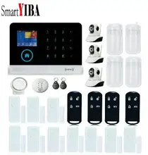 SmartYIBA APP Control Alarm Systems Security Home WIFI Camera Smoke Alarm PIR Sensor Door Gap Alarm Kits