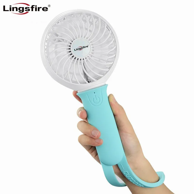 Portable Mini Fan 3 Speeds Rechargeable USB Fan Personal Handheld Fan with LED Light Silicone 18650 Li-ion 2200mAh Battery