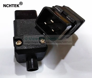 

NCHTEK 16A 250V Standard IEC 320 C20 3Pin Male Power Cord Connector, C20 Socket Adapter/Free shipping/10PCS