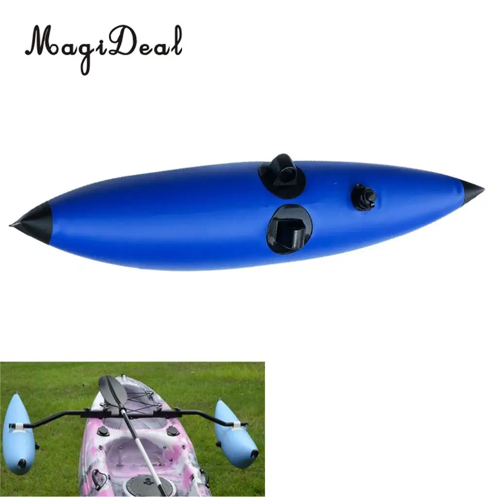 

MagiDeal Performance Blue PVC Kayak Canoe oat SUP Fishing Standing Inflatable Outrigger Stabilizer Water Floating Buoyant Float