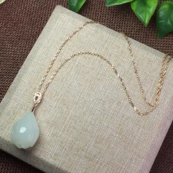 

Beautiful Hand-carved natural lotus pendant necklace