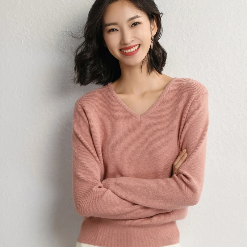 sweaters fashion 2018 women cashmere tops sexy v-neck sweater loose 100% wool sweater blouse long sleeve plus size pullover Tops sweaters fashion 2018 women cashmere tops sexy v-neck sweater loose 100% wool sweater blouse long sleeve plus size pullover Tops