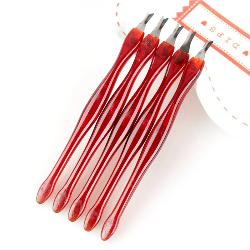 

Stainless Steel Cuticle Pusher Nail Manicure Fork Tool Trim Dead Skin Fork Pliers Push Shear Keratin Removal Trimmer Nail Tools