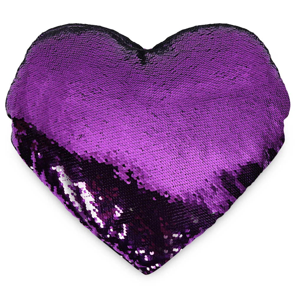 Throws Pillow Heart shaped Shining Sequins Writable Pillow PP Cotton