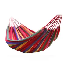 Max 250KGS Double person Portable Outdoor Hammock Garden Sports Hang BED Travel Camping Swing Stripe Bed Canvas Hammock
