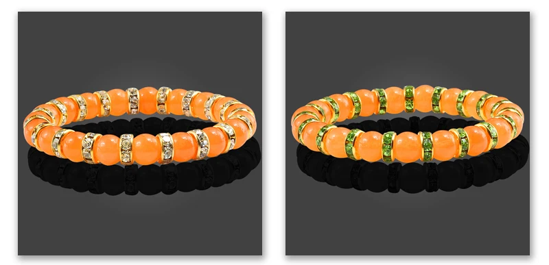 Натуральная мода халцедон оранжевый браслет для мужчин и женщин Шарм баланс золото серебро круг браслеты Стразы ювелирные изделия аксессуары
