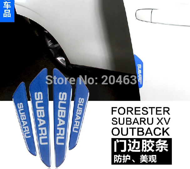 Blue 'SUNARU' For SUBARU XV Forester bumper stickers door bumper strips anti rub fast air ship