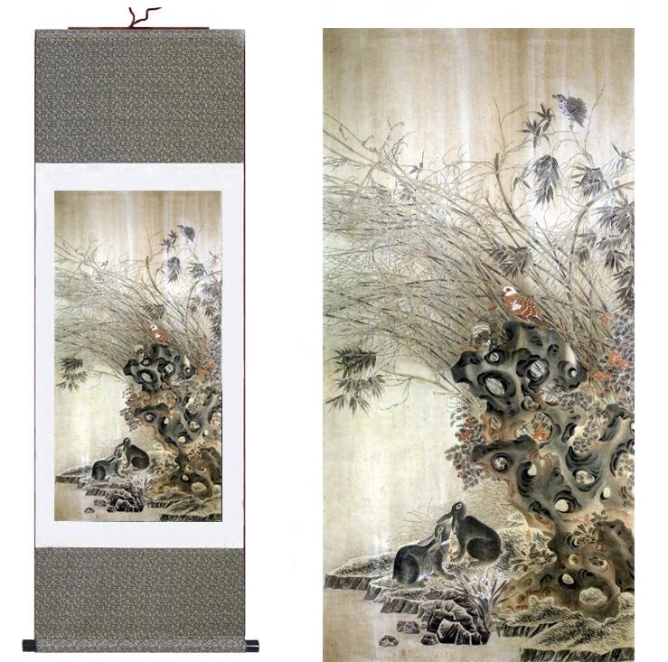 

Birds and flower painting Home Office Decoration Chinese scroll painting flower art Chinese paintingPrinted painting