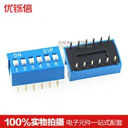 (Синий) DS-06 DIP-переключатель 6-бит код переключатель 2.54 мм Шаг 12 футов DIP-переключатель