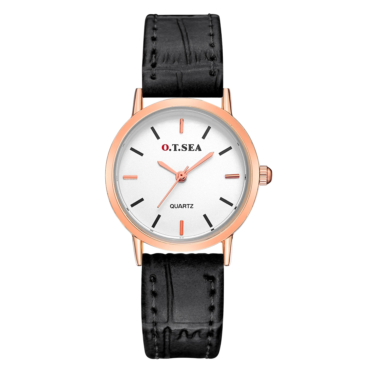 Новинка 2017 года Роскошные O. T. SEA брендовые кожаные часы для мужчин для женщин модное платье кварцевые наручные часы 6688-5