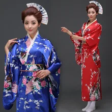 Japanese Kimono Dress Women Yukata Imitation Silk Janpanese Traditional Costme Women Robe Asian National Clothes 18