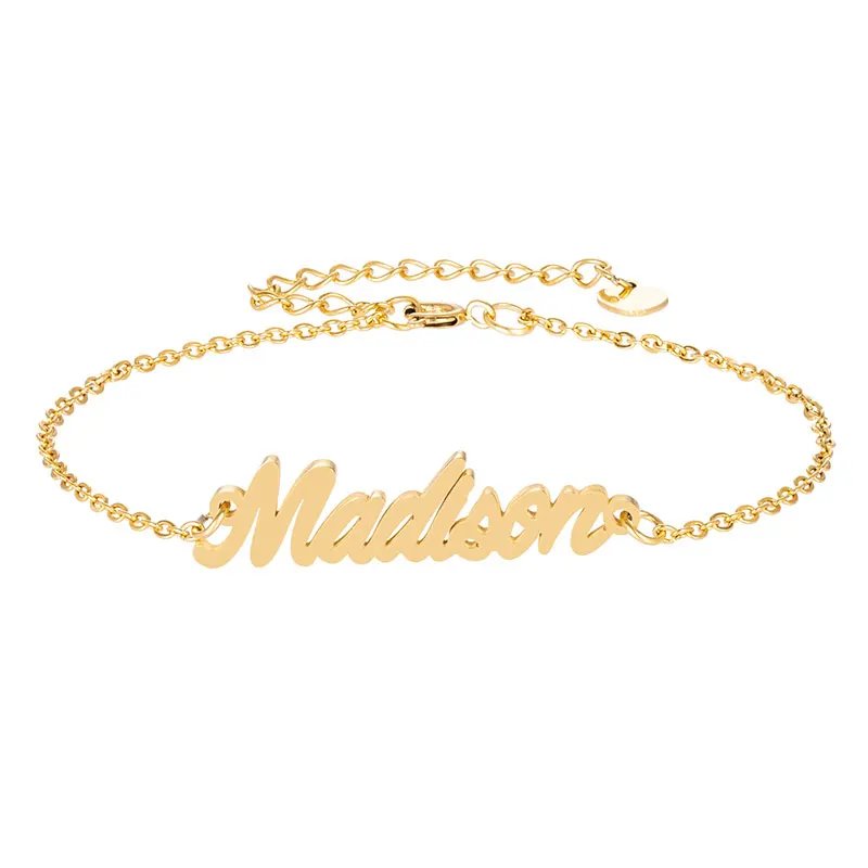 Модное ожерелье и браслет из нержавеющей стали с надписью Madison|Ювелирные наборы| |