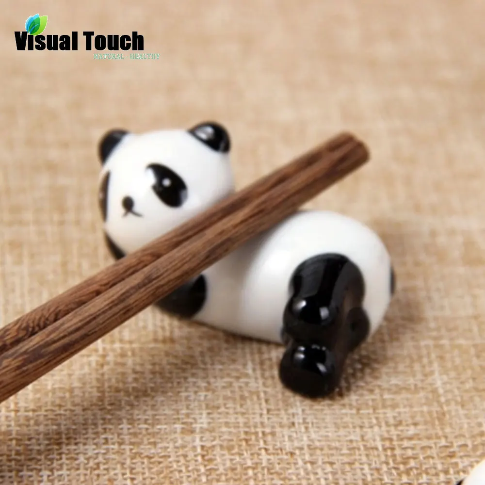 

Visual Touch 1pc Home Mini Cute Porcelain Ceramic Chopsticks Holder Stand Panda Chopstick Rest Rack 8 Styles Randomly Sent