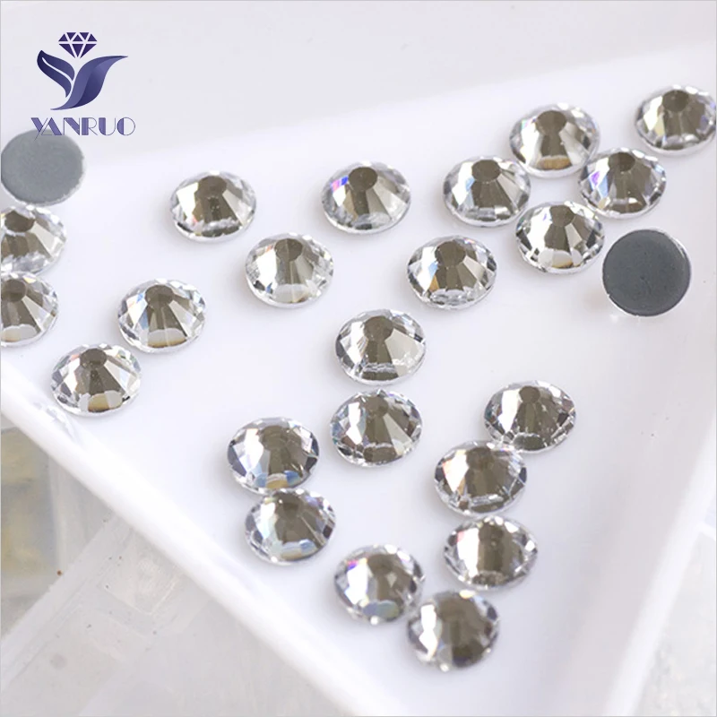 

YANRUO 2058HF SS20 Crystal Clear 1440Pcs Iron On Hotfix Stones And Crystals Flat Back Strass DIY Rhinestones For Craft