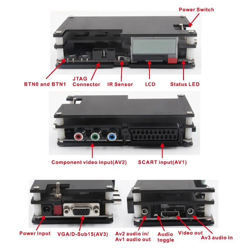 Bitfunx черный OSSC HDMI конвертер комплект для Ретро игровой консоли