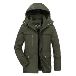 SRTM мужские s тонкие пальто с капюшоном теплые толстые мужские хлопковые пальто парки 2019 зима хаки повседневная мужская теплая куртка