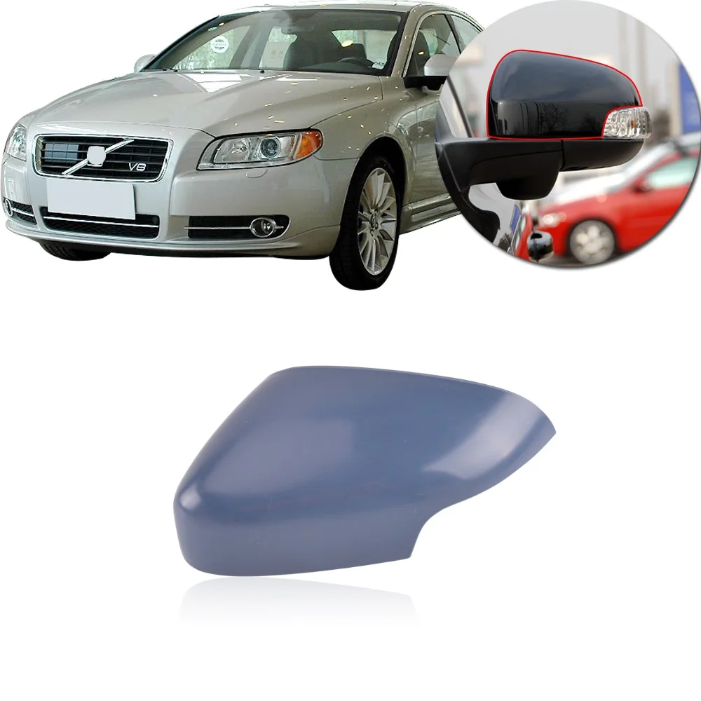 

CAPQX Outer rearview mirror cover rear mirror housing Cap Shell For Volvo S80 S80L S40 C30 C70 V40 Base Color (not print color)