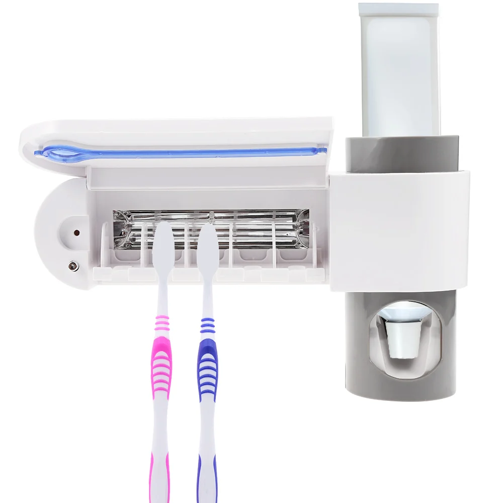 

Wall Mount UV Sterilizer Toothbrush Holder Automatic Toothpaste Dispenser
