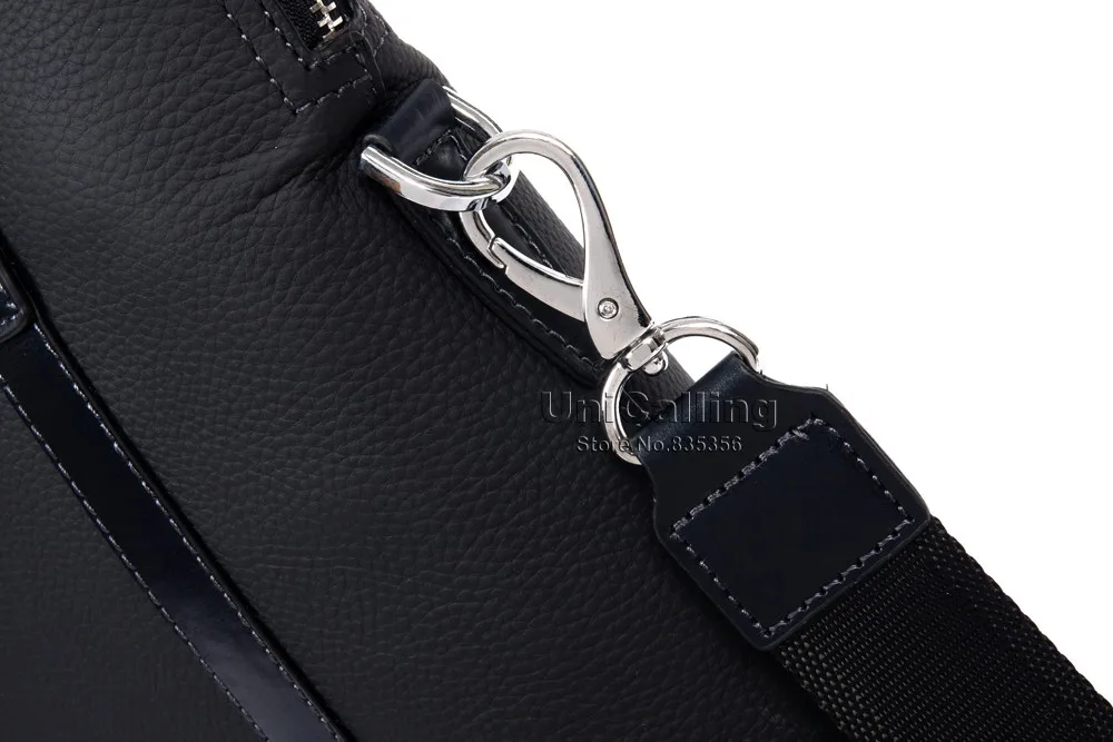 UniCalling Мужская сумка вертикальная благородная черная деловая сумка модная мужская сумка для отдыха кожаная мужская сумка через плечо