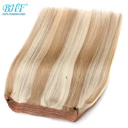 Bhf прямой Non-Remy Европейский флип-натуральные волосы все цвета в наличии 18 "Рыбная линия наращивание волос 100 г