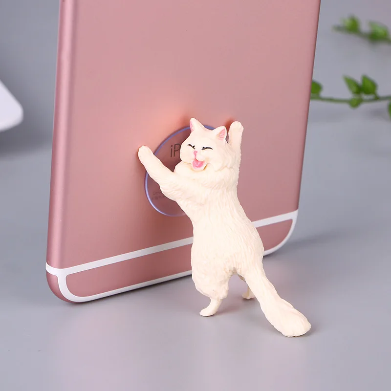 Универсальный держатель для телефона с милым котом, держатель для мобильного телефона из смолы, подставка на присоске, планшет, Настольная присоска, дизайнерский держатель для смартфона