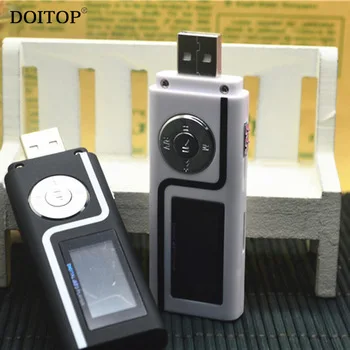 DOITOP Portable Mini Digital MP3 Player USB Clip Couples MP3 Walkman Support TF Card Dual Earphones Hole Sport MP3 Music players