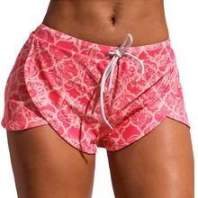 PLUSLAND танкини сексуальный женский Принт с рисунком шнурок талия бойшорт пляжный низ плюс размер раздельный цельный купальник