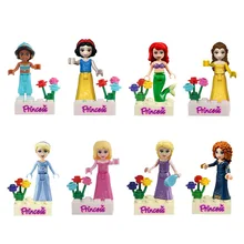 8pcs Fairy Tale Anna Elsa Princess Girl Friends Model Building Doll Minifigures Bricks Blocks Toy Gifts with legoe FW009