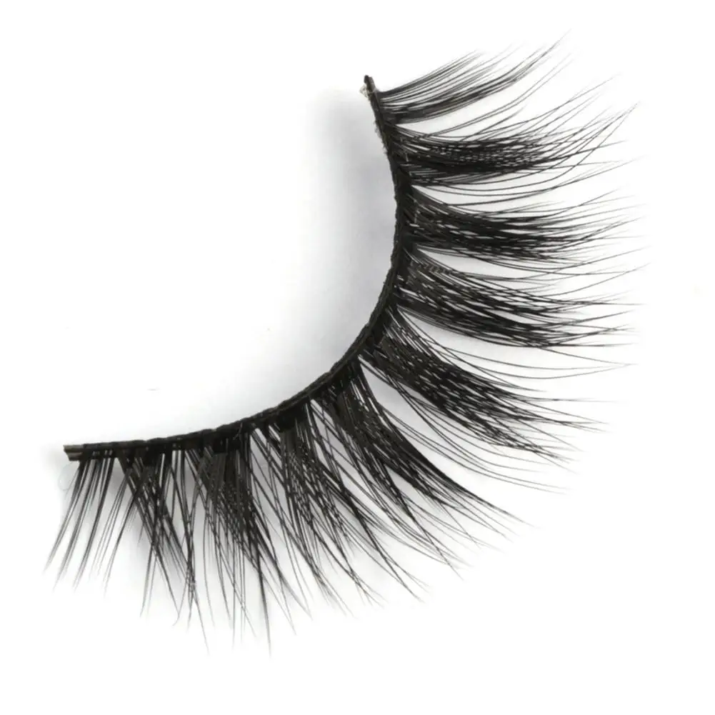 

1 Pair 3D Support wholesale&single Sell Natural Bushy Makeup Cross False Eyelashes Eye Lashes Black Soft Natural False Eyelashes