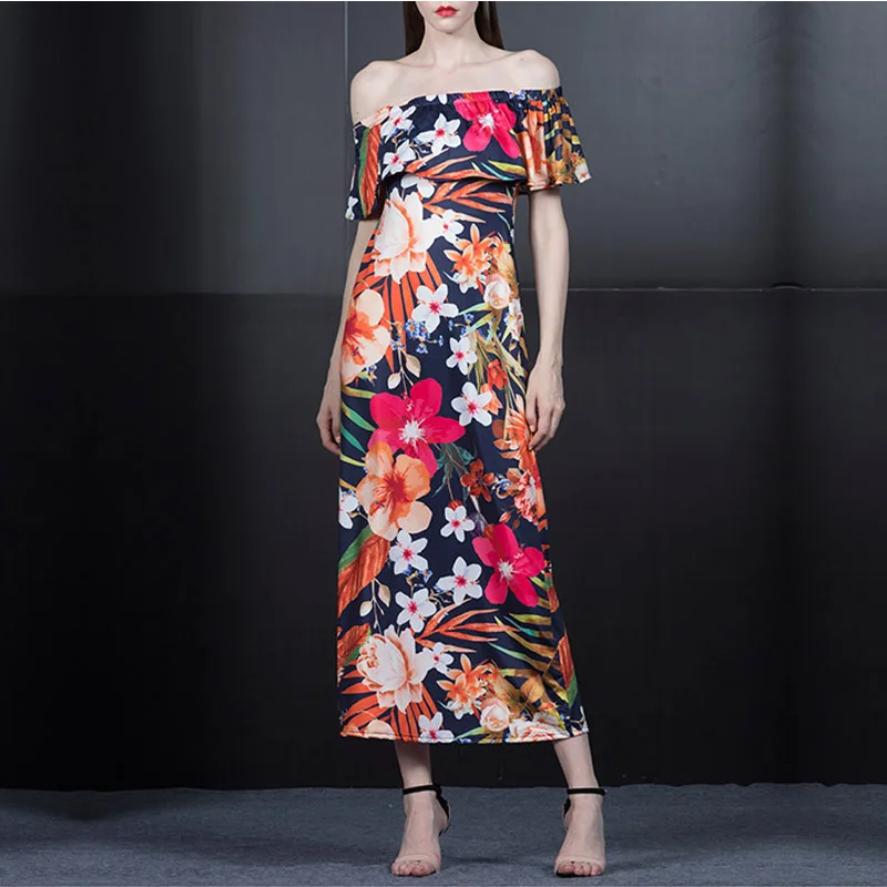 Bqueen-Women-Slash-Neck-Halter-Vintage-Floral-Print-Maxi-Dress-Female-Casual-Beach-Boho-Summer-Dress 