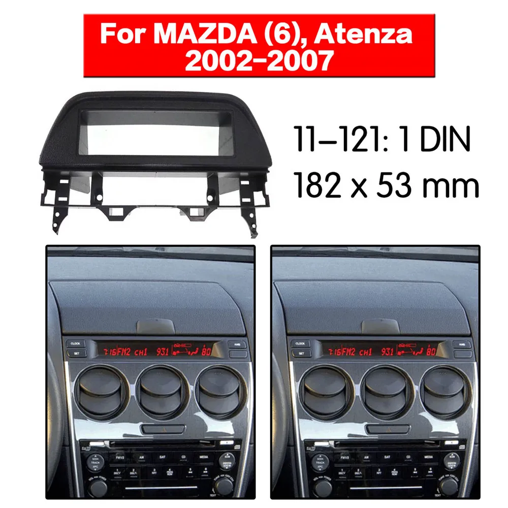 11 121 лучшее качество радио фасции Для MAZDA (6) Atenza 2002 2007 (черный) стерео Dash CD отделка