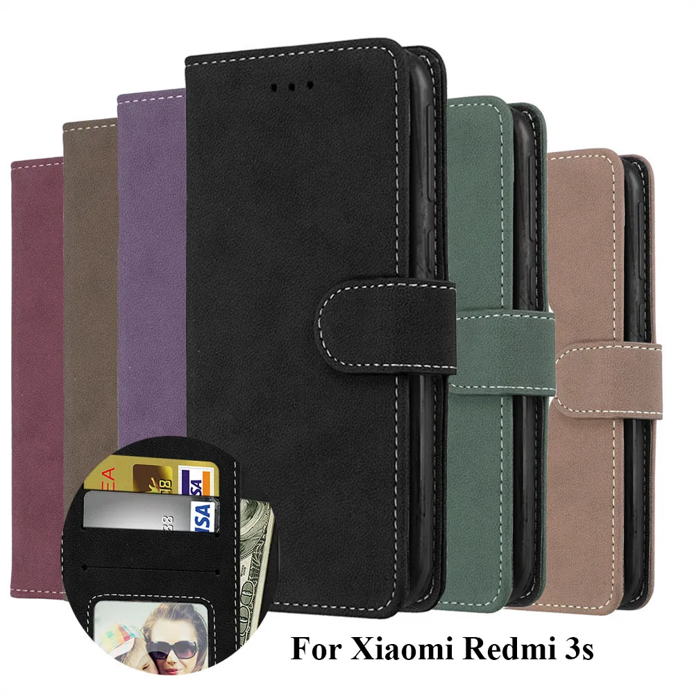 

LUCKBUY for Xiaomi Redmi 3S Luxury Case Redmi 3 Pro Back Cover Flip Wallet Stand Leather Case For Xiaomi Redmi 3S Prime 3S Cases