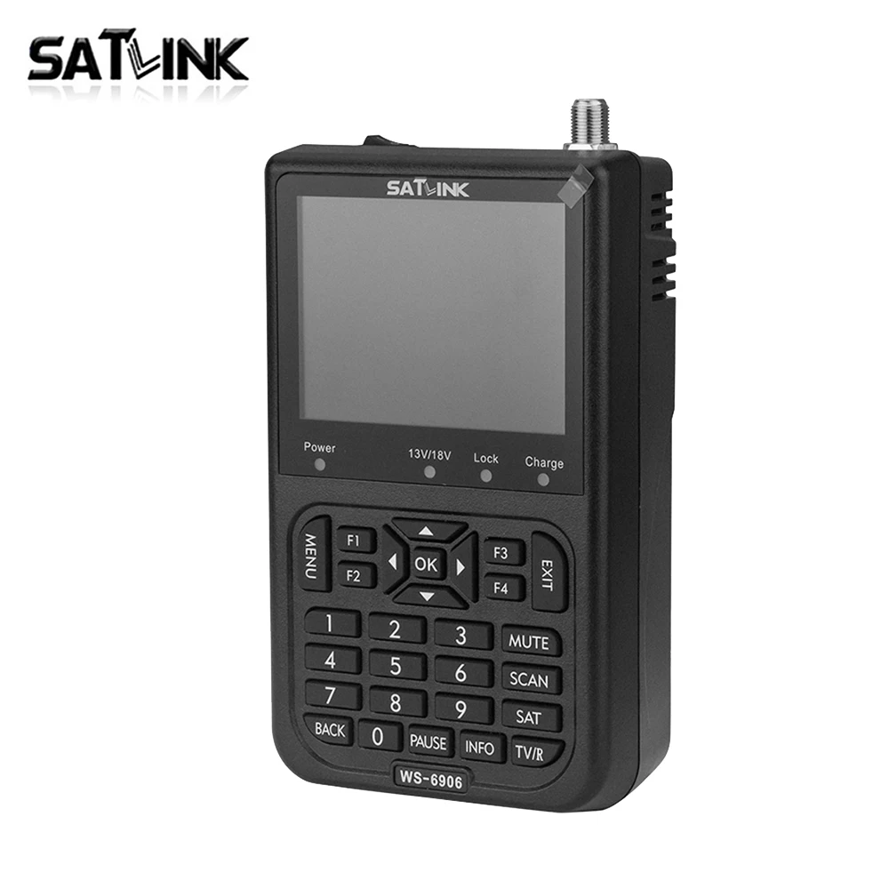 Лучшее качество Satlink WS 6906 3 5 &quotDVB S цифровой ресивер fta спутниковый измеритель ws6906
