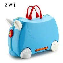Kids scooter suitcase PP motorcycle shape trolley luggage bag for 2 12 years old children