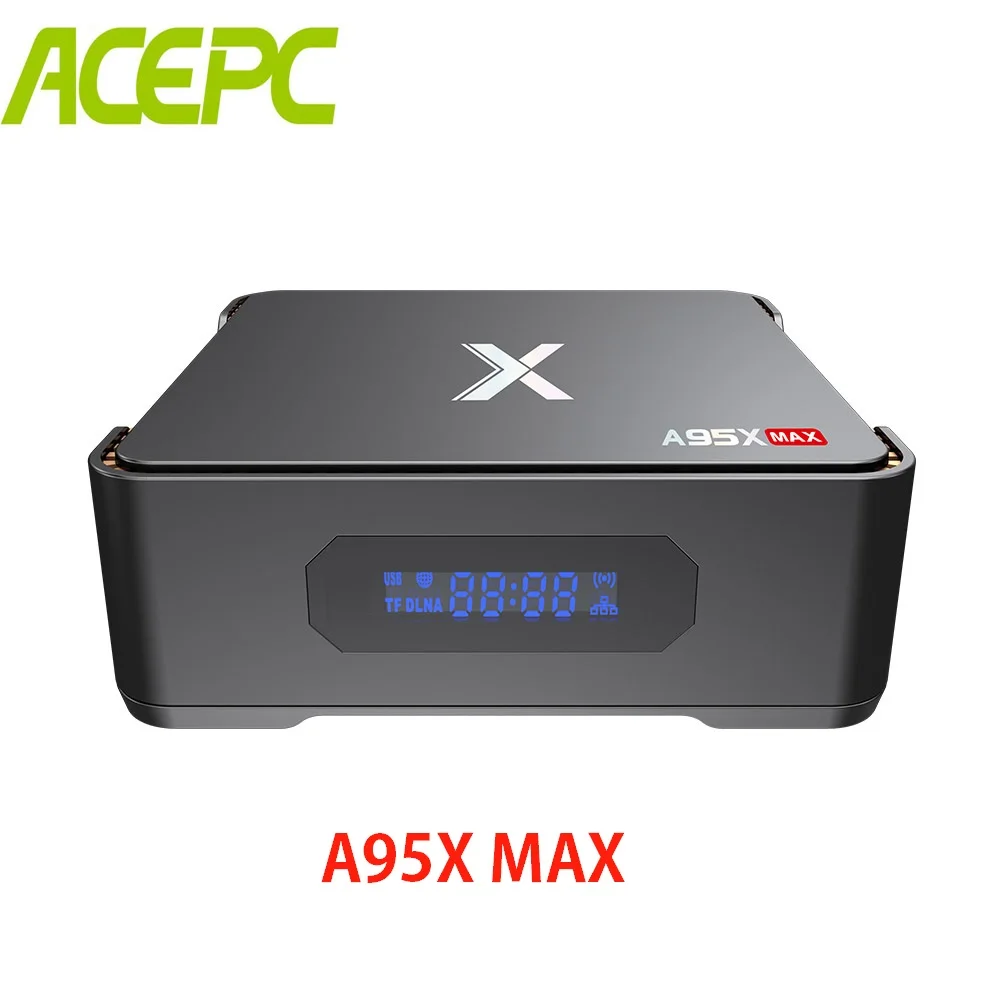 

A95X MAX Android Tv Box Amlogic S905 X2 Quad core Cortex A53 2.4G&5G Wifi BT HDD HDMI2.1 USB3.0 Android 8.1 Box Video 1000M Net