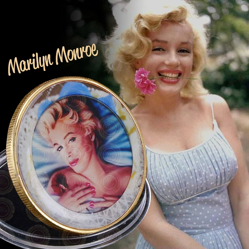 

WR Hot Sale Made in China Best Tungsten Gold Coin Normal Gold Coin Marilyn Monroe home Collection