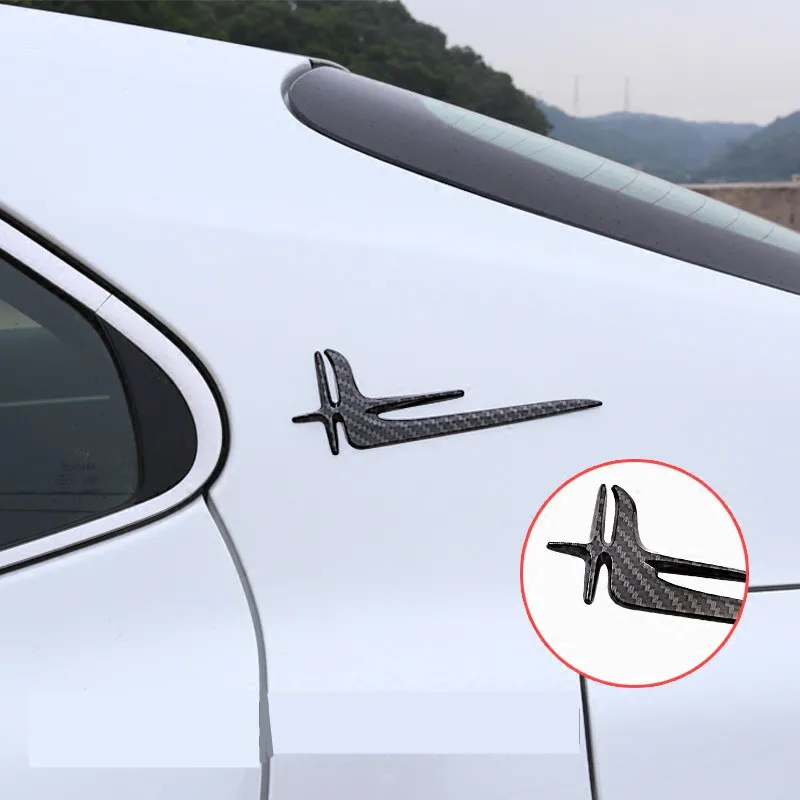 

2pcs Carbon Fiber For Mercedes-Benz E Class W213 C Class W205 2016 2017 2018 Car Accessories ABS Lengthened Standard Stickers