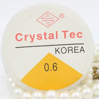 

Free shipping 2Rolls/lot(6.9M/Roll) Korea Crystal Tec Stretch Elastic Beading Cord String Thread DIY Jewelry Making Cord