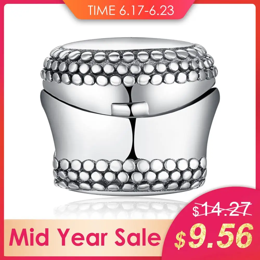 

JewelryPalace Vintage 925 Sterling Silver Openable Beaded Jewelry Box Bead Charm Fit Bracelets Fashion Women DIY Beads