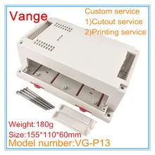 4 шт./партия Чехлы для ПЛК электронный корпус 155*110*60 мм инструмент из АБС-пластика коробки diy для печатная плата для управления производственным процессом