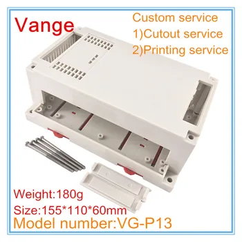 

4pcs/lot cases for PLC electronic enclosure 155*110*60mm ABS plastic instrument boxes diy for industrial control PCB